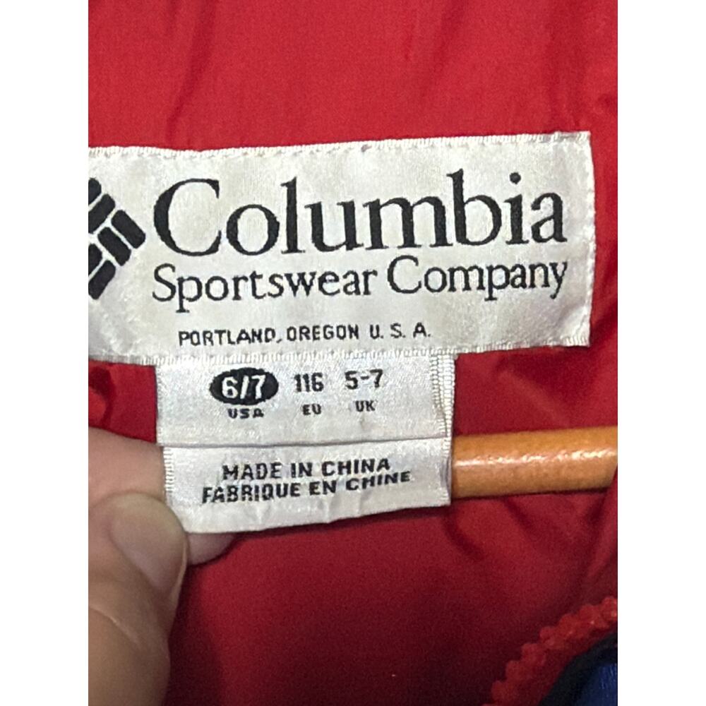 Columbia Snowsuit Ski Suit YOUTH 6 7 Red Black Tectonite READ VTG - Picture 5 of 6